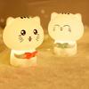Cute Reading Cat Silicone Lamp, 7 Colors USB Rechargeable Touch Portable Light, Adjustable Lighting