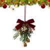 Christmas Pendant Velvet Bow Pinecone Bell xmas Tree Hanging Ornament Christmas Home Door Handle Hanging 2026 New Year Decor