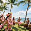 Hawaiian Leis Party Silk Flower Leis 41inch Thicken Hawaiian Leis Garland Headband Leis and Hand Leis for Graduation Hula Dance Luau Party, Photo
