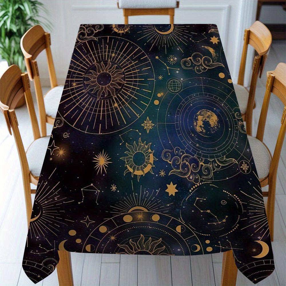 American Retro Constellation Tablecloth Waterproof Oil Proof For Restaurant Study Coffee Shop Home Decor