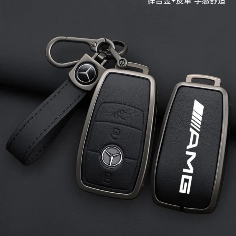 YWP4 Car Key Case Cover Holder Shell For Mercedes Benz AMG A B C E S Class W204 W205 W212 W213 W176 GLC CLE CLA GLB GLC GLS W177 W222