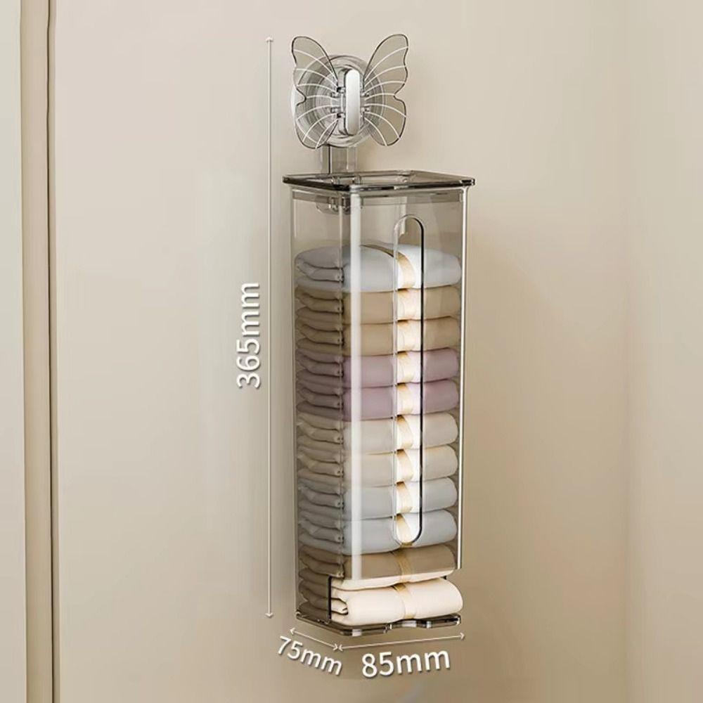 Wall-Mounted Hanging Panties Dispenser Suction Cup Clear Socks Organizer  Bedroom