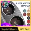 Car Stickers For Alfa Romeo For Alfa Romeo 2PCS Car Logo Anti-Slip Water Cup Pad Drink Holder Mat Interior Accessories Giulietta