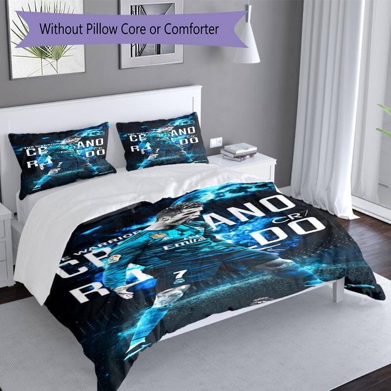 Ronaldo's Prince Neymar's Journey Glory Bedding Set, Breathable Duvet Cover with Pillowcases, Soft Bed Linen for Bedroom Home Decoration, Perfect Fest