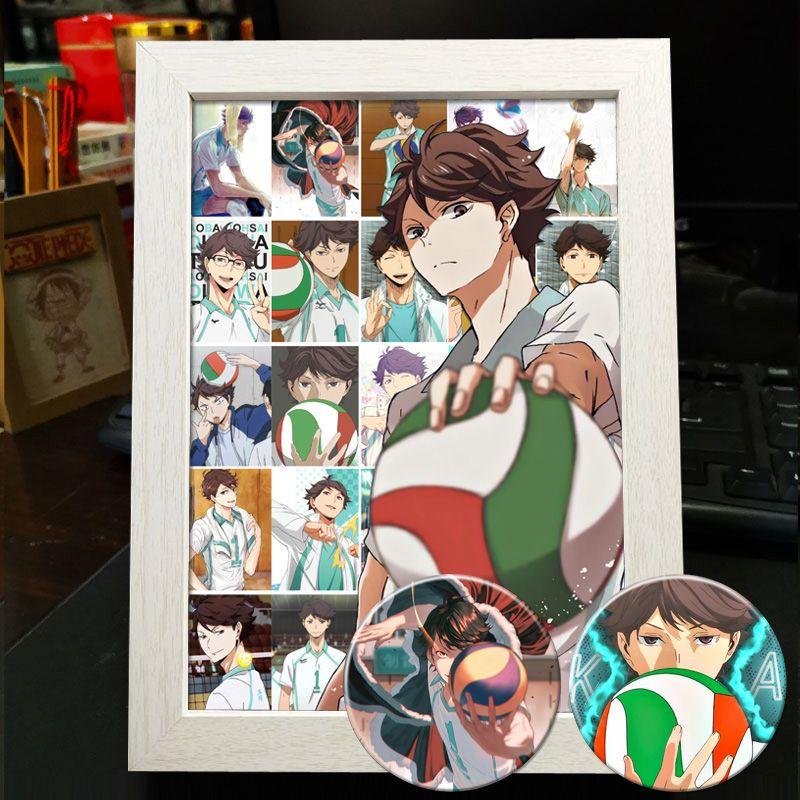 Хайкю!! Украшение фоторамки: Кагеяма Тобио и Хината Шоё - Готовая фоторамка-дисплей в подарок