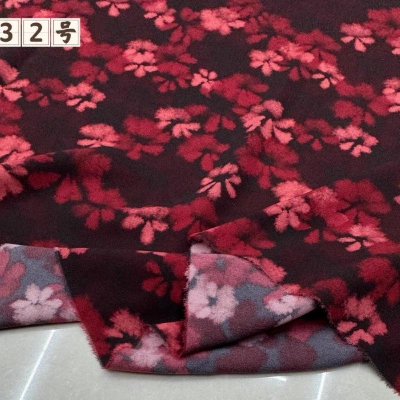 100x150cm Floral Printed Style Fabric Summer Silk Chiffon Fabric for Diy Sewing Soft Comfortable Dress Shirt Pajamas Pants