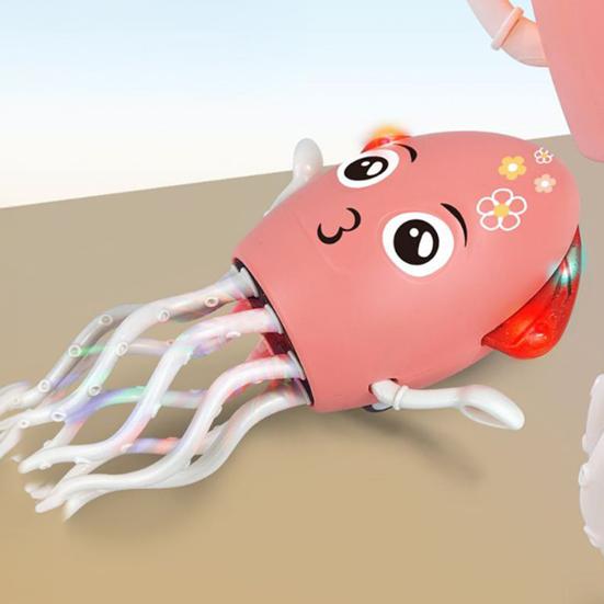 Electric Dancing Octopus Toy with LED Lights Music Smart Obstacle Avoidance Octopus Toy Toddlers Boys Girls Crawling Cartoon Octopus Toy