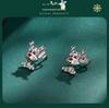 Yinziyun Reindeer Stud Earrings: Cute s925 Sterling Silver Deer Design - Perfect Christmas Gift for Women