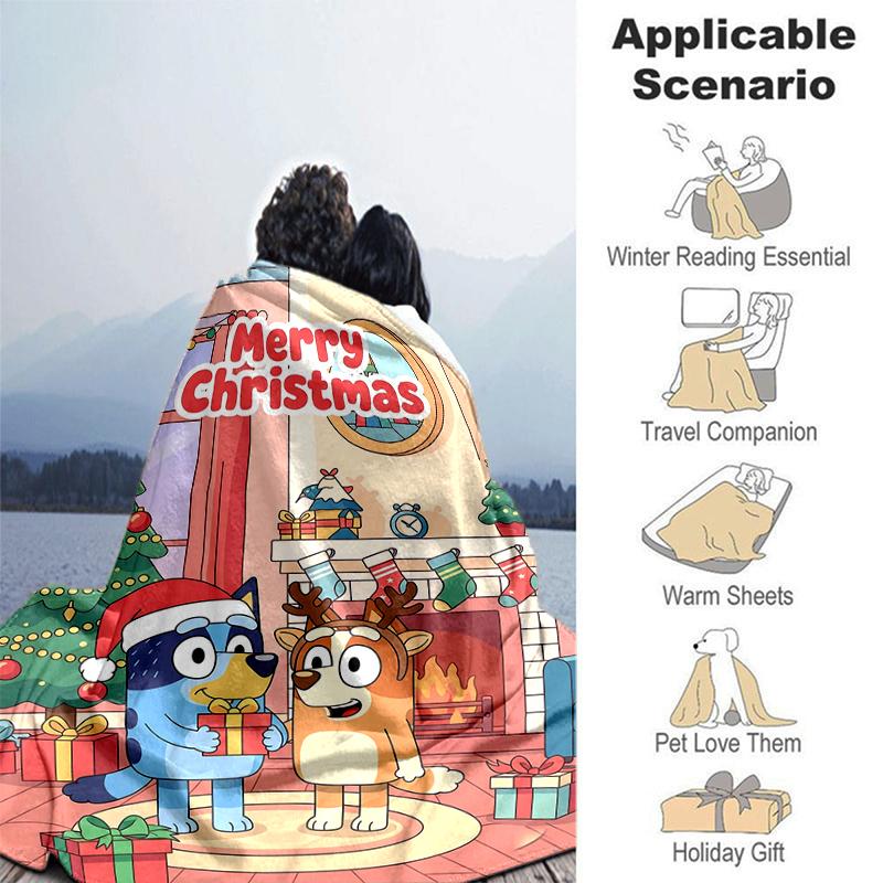 1Pc Merry Christmas Celebration Blanket Soft And Comfortable Casual Warm Camping Travel Christmas Halloween Gift M92165