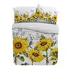 Sunflower Flower Butterfly Bee White Duvet Cover With Pillow Case Custom 3pcs Bedding Set Quilt Cover Double Bed Home Textile
