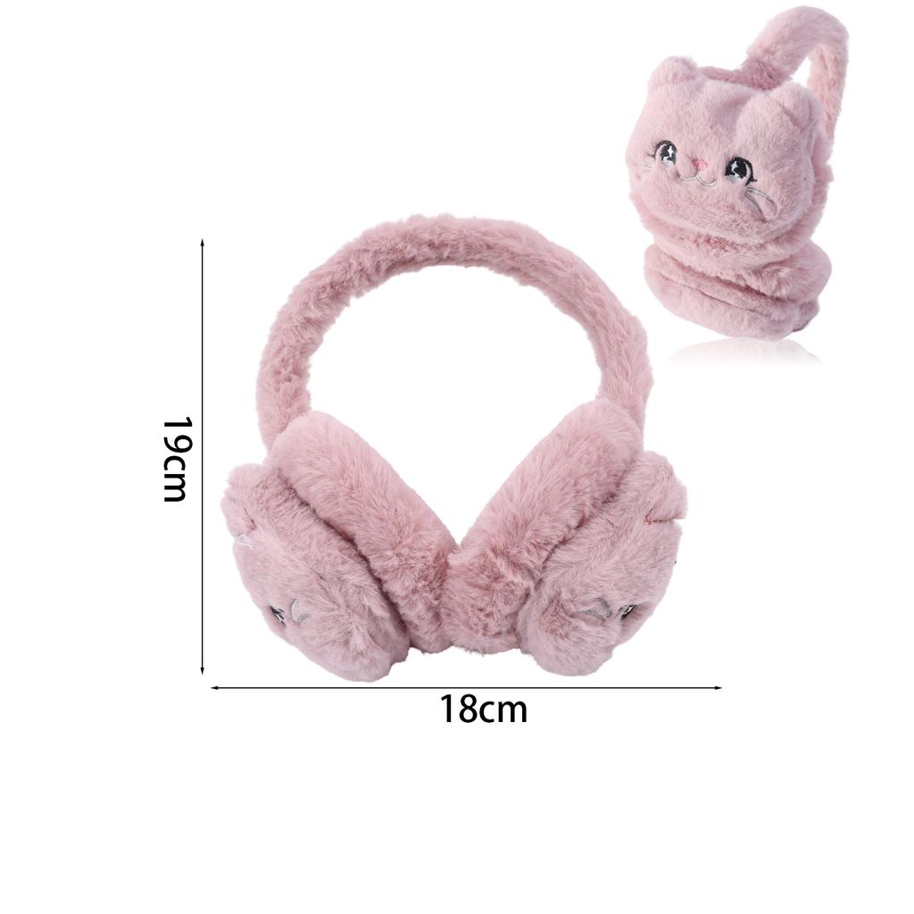 1PC Cute Animal Plush Ear Warmer Earwrap Soft Folding Earflap Ear Cover Winter Warm Earmuff For Children Outdoor Cold Protection
