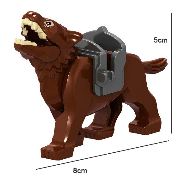Строительные кирпичи, животные, тигр, слон, волк, акула, белый медведь, кит, блоки, детские игрушки, замки для животных, фигурки, сборка