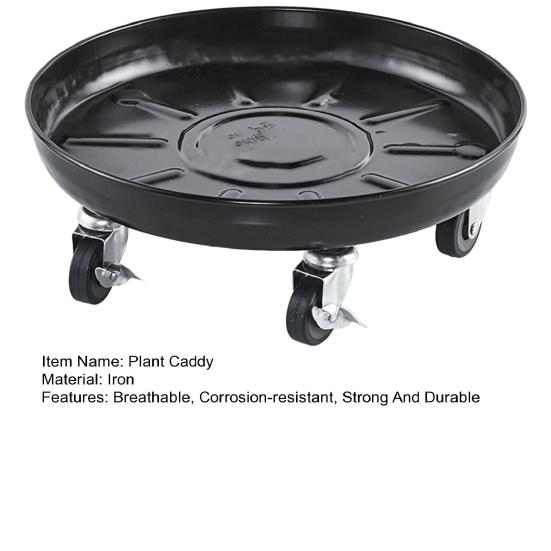 Металлическая тележка для растений с колесами, прочная, вращающаяся на 360 градусов, круглая колесная подставка для растений, основание для горшка с деревом и цветком
