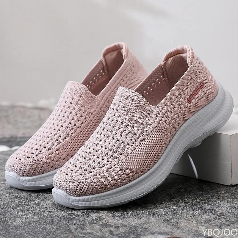 Модная сетчатая дышащая обувь с мягкой подошвой, вырезами, для ходьбы на одну ногу, спортивная повседневная обувь с простой плоской подошвой, Zapatos De Mujer, кроссовки