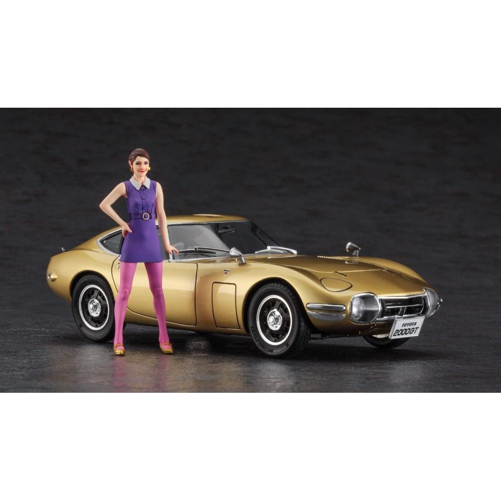 Hasegawa 124 Toyota 2000GT Золотой Фигурка Девушки 60-х (Смола) Пластиковая модель SP533