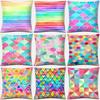 Geometric Colorful Striped Pillowcase Car Ornaments Living Room Office Home Pillowcase