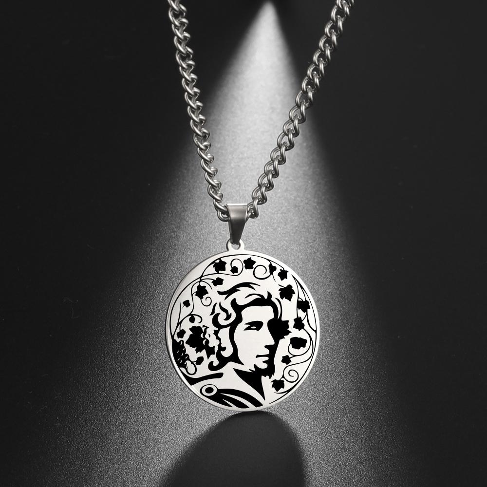 Lemegeton Greek mythical amulet pendant necklace stainless steel retro necklace jewelry necklace couple romantic gift