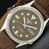 Б/У винтажные мужские часы SEIKO 5 AUTOMATIC 7019A из Японии с коричневым циферблатом a434956-2 R122-a434956