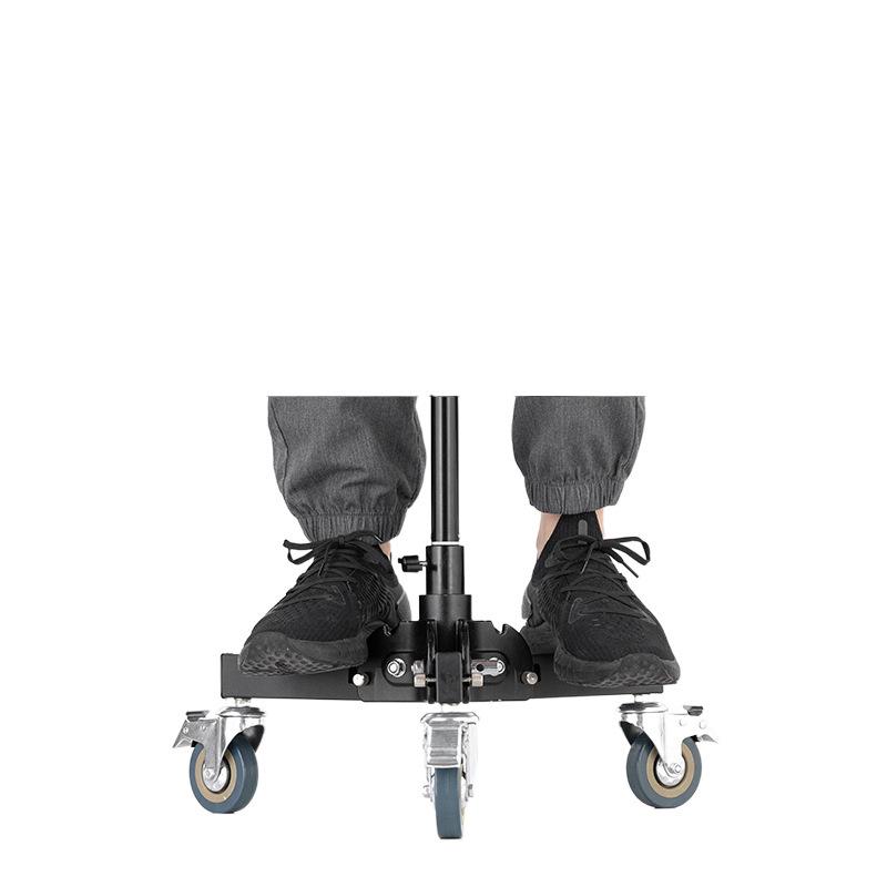 8AMBITFUL Wheeled Light Stand for Live Streaming, Online Classes, and Video Recording with T22 Teleprompter