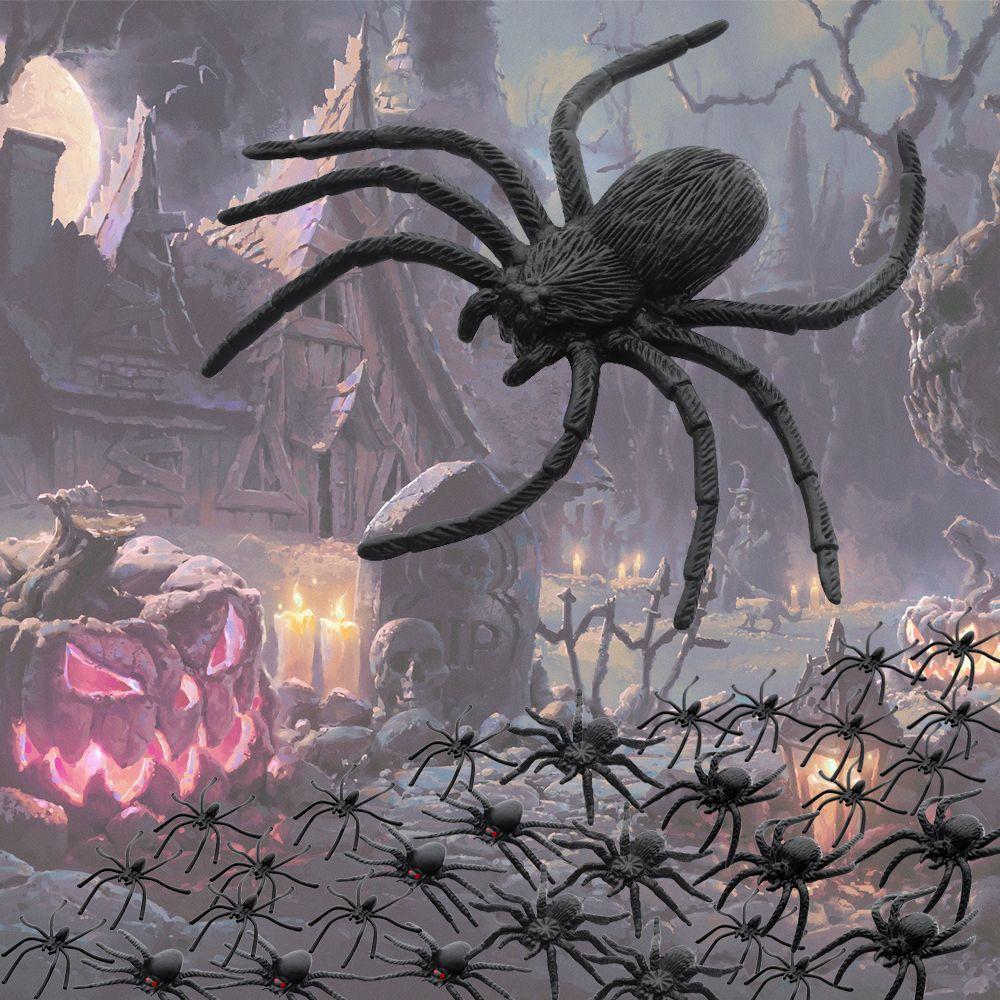 Товары Хэллоуин Паутина Пластиковые Поддельные Пауки Игрушки для розыгрышей Декоративные Пауки Дом с Привидениями Реквизит