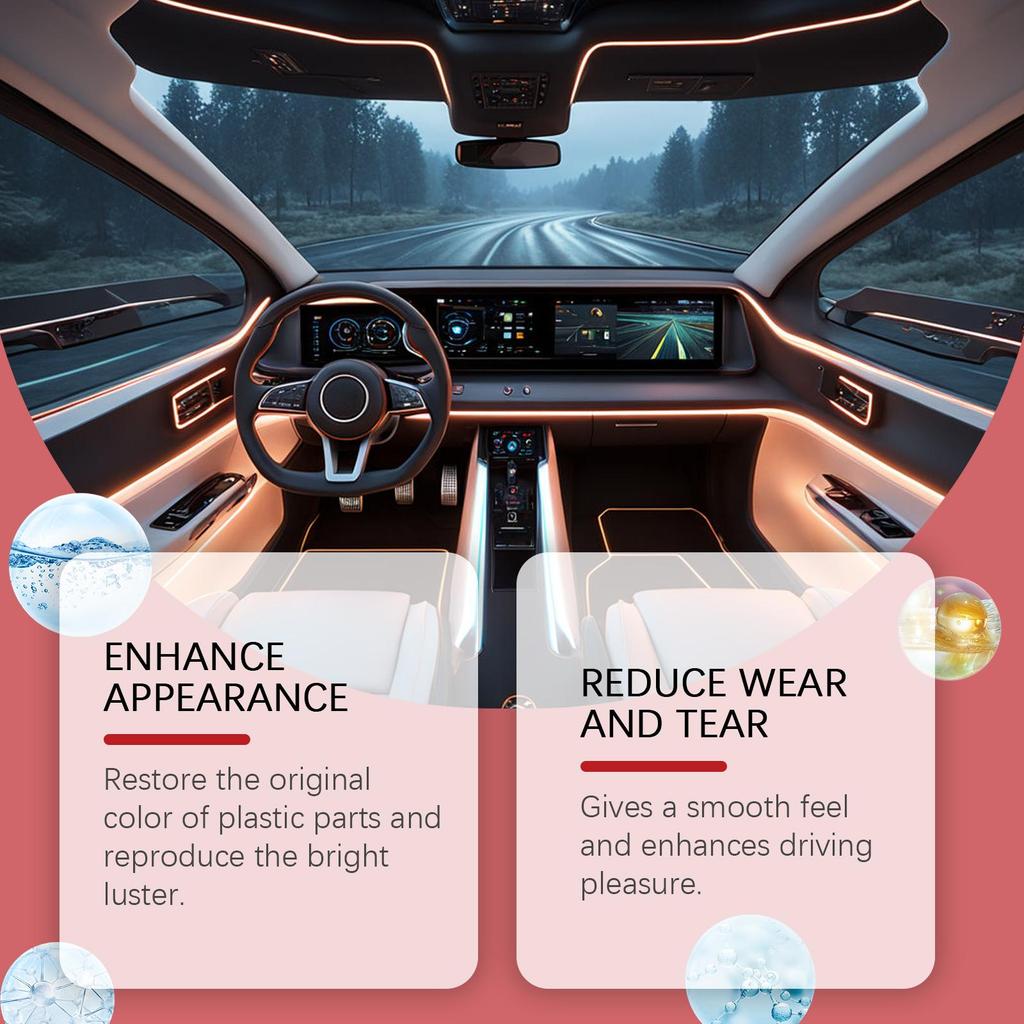 RAYHONG Пластиковый реноватор салона автомобиля, средство для чистки салона, защита от царапин, яркий как новый, средство для ухода и восстановления