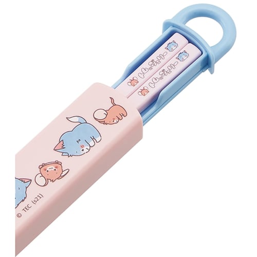 Skater Chopsticks and Chopstick Case Set, Tom & Jerry Manga, 16.5cm, for Children, Antibacterial, Made In Japan, ABS2AMAG-A