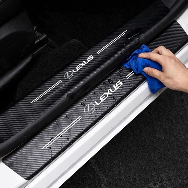 AAPD1 5Pcs Car Door Sticker Threshold Anti Scratch Decals Accessories For Lexus F SPORT ES RX NX LS UX LM LX GX LC RZ IS CT GS RC HS S