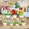 Potted Plant Building Block Toys: Succulent & Preserved Flower LEGO-Compatible Ornaments for Christmas