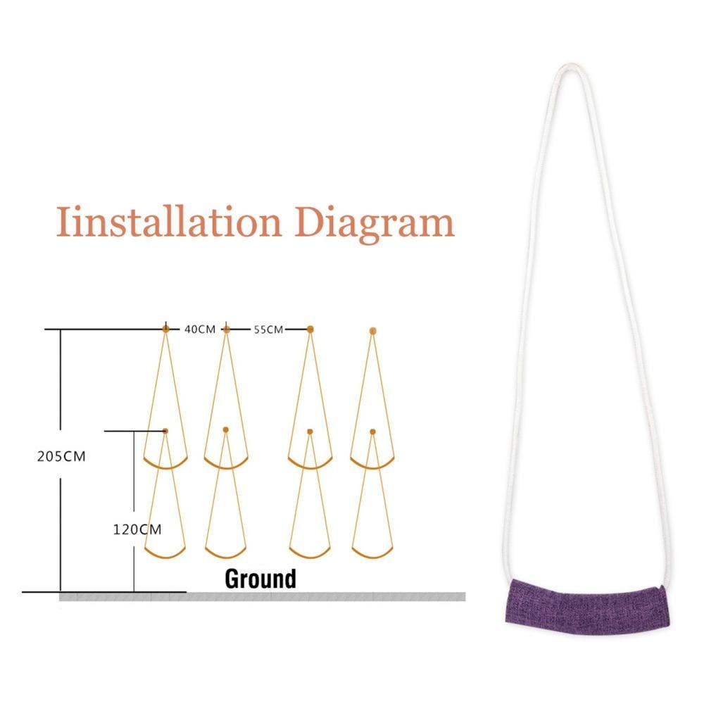Wall Mounted Yoga Wall Rope Screw Bolts Included Sport Rope Bag Yoga Auxiliary Rope Yoga Studio