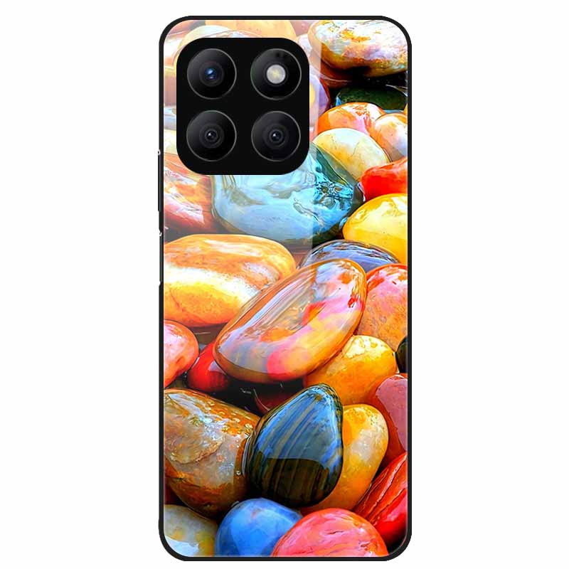 For Honor X8C Case Tempered Glass Hard PC Back Shell for Honor X8C 4G Phone Cases Bumper Covers for HonorX8C X 8C Fashion Shells