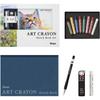 Pentel Цветные карандаши Art Crayon Набор из 8 цветов Одиночный цвет Белый Острый Набор стержней с Блокнотом/Рисунком ...