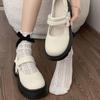 Fashion Temperament Black Thick Heel Platform Small Leather Shoes Women's 2025 New Autumn Skirt Retro Mary Jane Single Shoes