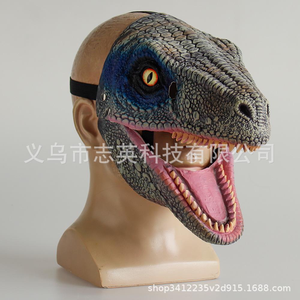Jurassic World Dinosaur Mask Tyrannosaurus Rex Headgear with Moving Mouth Animal Mask for Halloween Party COS Props