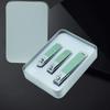 Portable Manicure Kit: Tin Box Nail Clippers, Scissors, Eyebrow Tweezers, and Ear Spoon Gift Set
