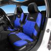 Синий/черный универсальный комплект чехлов на сиденья, чехлы на передние сиденья, чехлы на задние сиденья и чехлы на сиденья грузовиков. Разнообразие стилей и интерьеров автомобилей.