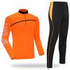 Long Sleeve Soccer Training Kit Set Unisex Kids Adult Winter Lightweight Printed Half-Zip Football Uniform