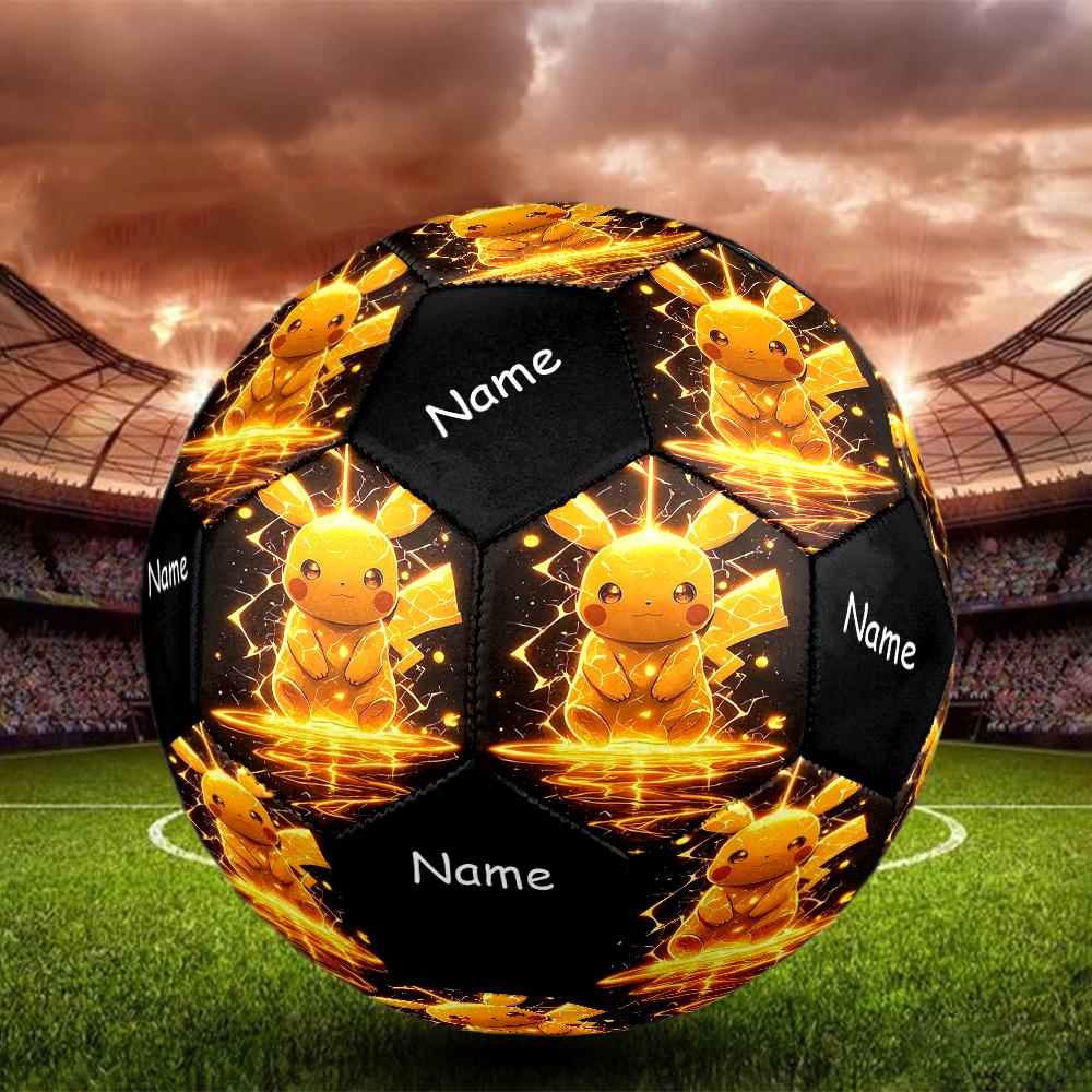 Custom Name Pokémon Theme Size 5 Soccer Ball, Suitable for Both Indoor and Outdoor Matches, a Gift Suitable for Everyone.