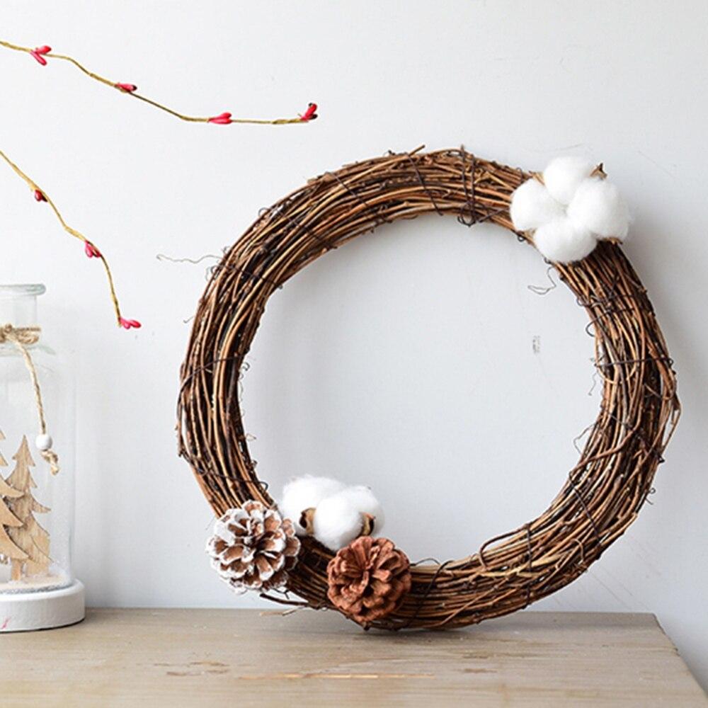 Венок из ротанга, сушеная ветка для рождественского венка на День благодарения своими руками