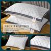 1 Pc Hotel's Same Feather Cotton Pillow Core Three-dimensional Neck Pillow for Sleeping Bedroom Dormitory Hotel Applicable