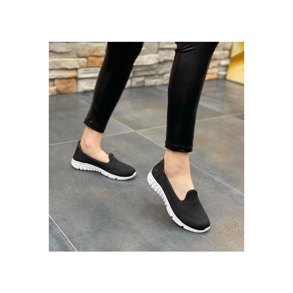 Woman Navy Blue Casual Daily Sport Shoes Mother Laceless Light Memory