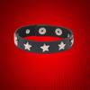 Браслет из ПУ кожи в панк-стиле со звездами