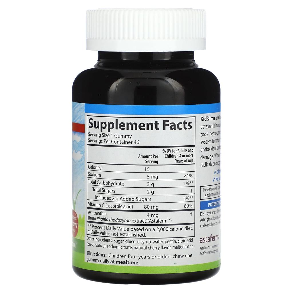 Boost your immune system for kids, natural cherry flavor, 46 vegetable gummies