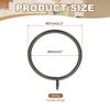 PATIKIL Inner Diameter Curtain Rod Rings with 18 Metal Drapery Rings for Curtain Rod Hoop Black 2-Inch Eyelets, Pins,
