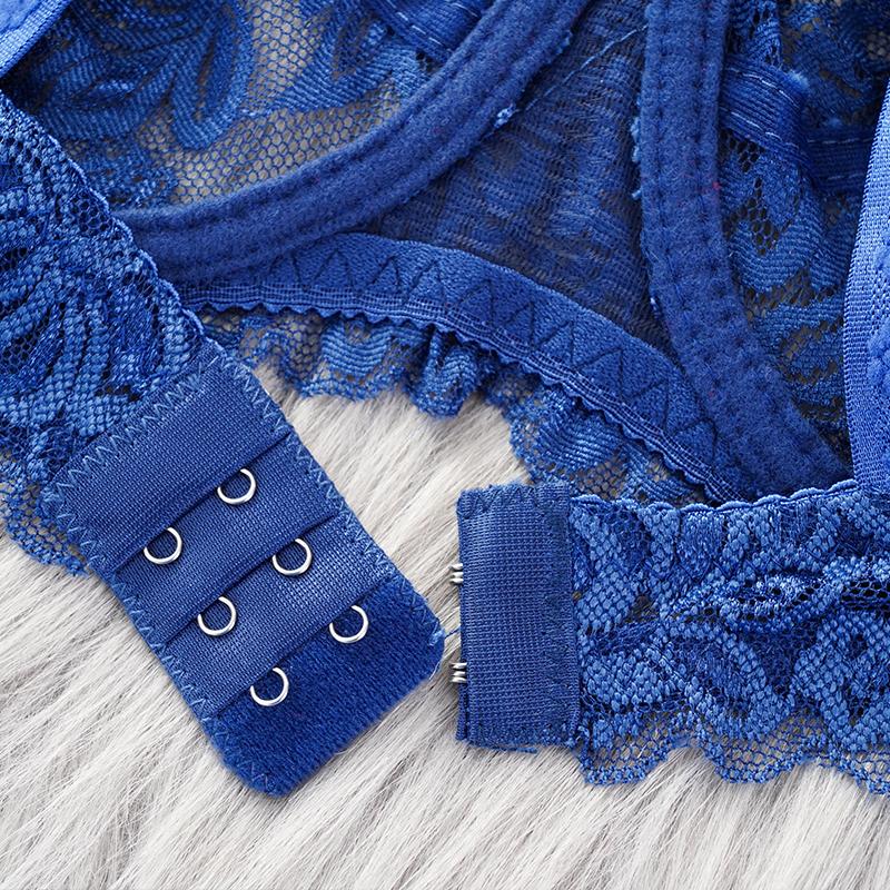 Сексуальный кружевной тонкий бюстгальтер, трусы, нижнее белье, женский бюстгальтер с пуш-ап и вышивкой, ажурное интимное нижнее белье, костюм размера плюс, новые бюстгальтеры