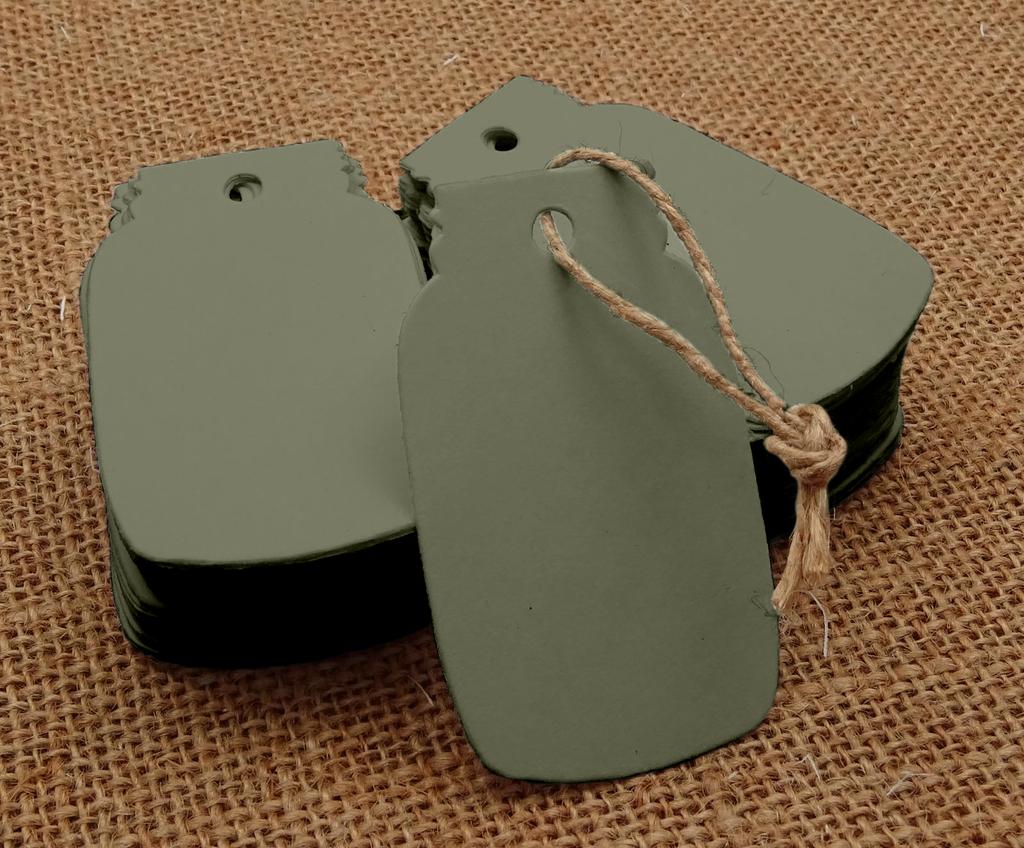 100 шт. Картонные бирки в форме банки Мейсона, пустые бирки для свадебных подарков с бесплатным натуральным джутовым шпагатом