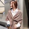 Shawl Cape Women'S Autumn Cape Internet Celebrity Knitted Triangle Towel With Cape Korean Small Shawl Top Autumn And Winter