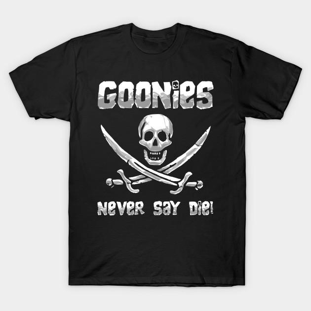 Asian Size Men Print T-shirt Goonies No-Cut Heat Transfer Print Cotton Tshirt