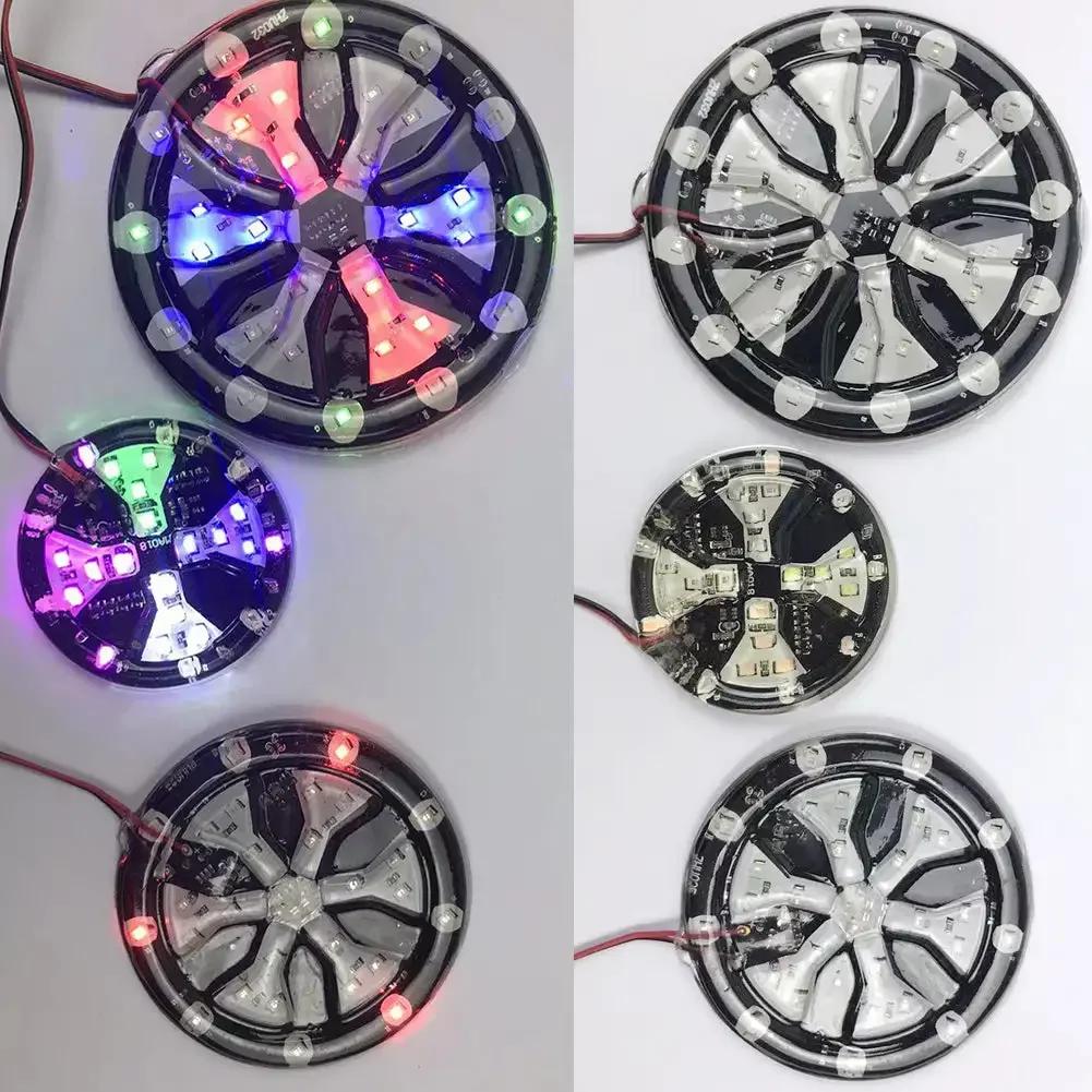Colorful Atmosphere Lamp Motorcycle Car LED Strobe Light Flash Lamp Car Styling Modified Snowflake Lights Fire Wheel Lights