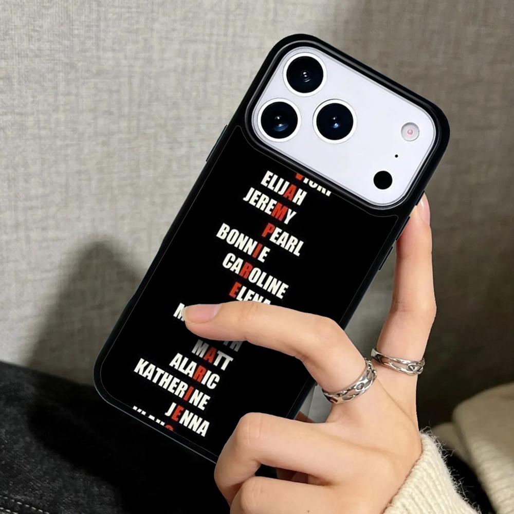 Чехол Case для iPhone 17 Air 16 Pro Max 15 Plus 11 13 Mini 14 12 Задняя крышка телефона Искусство с цитатами из Дневников вампира
