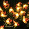 Waterproof Solar LED Bee String Lights for Outdoor Lawn & Christmas Decor